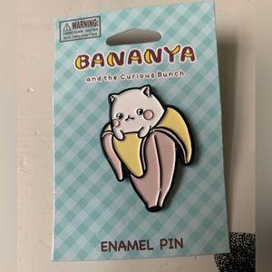 NWT Just Funky Bananya Banana Cat Enamel Pin
